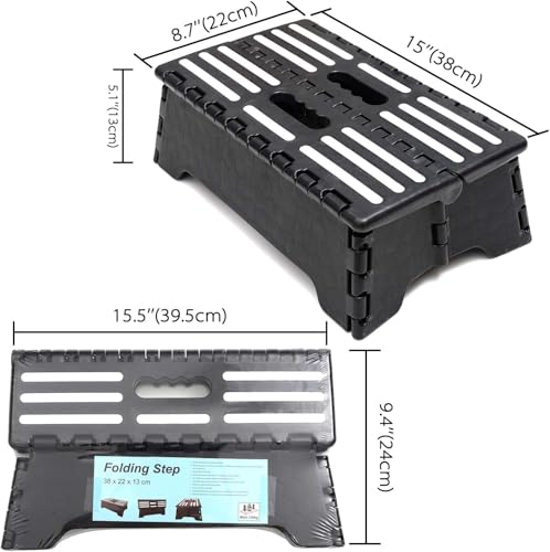 Wide Step Stool Half Step Platform Non-Slip Climbing 500lb