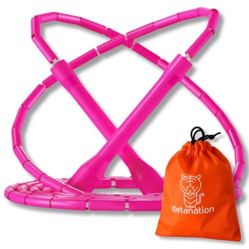 Beaded Jump Rope for Women Men & Kids – Tangle-Free Segmented Skipping Rope, Adjustable Length + Carry Bag & 4 Free Customization Beads – Cardio Fitness Boxing CrossFit Training - color: pink