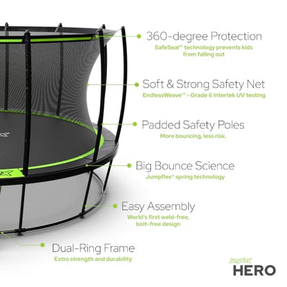 JumpFlex Hero Trampoline - color: With Aqua Jet, size: 15FT