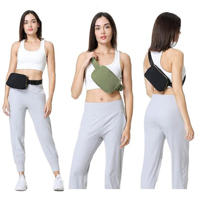 VOROLO Fanny Pack For Women And Men Crossbody Bag Belt Bag Khaki Green - color: Khakii Green