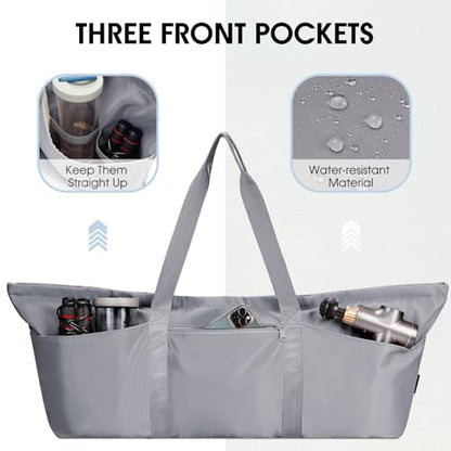 sportsnew Large Yoga Mat Bag Trolley Sleeve Gym Carrier Shoe Bag Wet Pocket - color: Grey