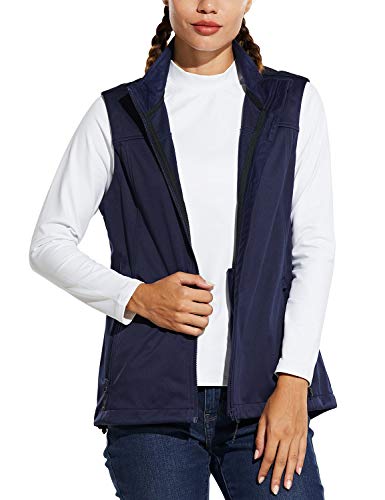baleaf Women's Lightweight Running Vest Sleeveless Softshell Jacket - color: Light Grey, size: Small
