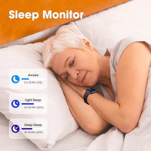 Pedometer Watch Senior Friendly No App No Phone Required, Fitness Tracker - color: Black