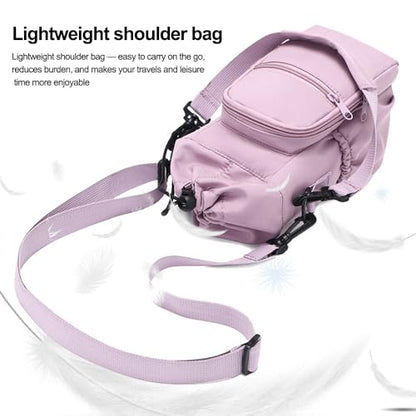 Water Bottle Holder with Strap, Portable Sling Bag with Phone Pocket, Water Bottle Accessories for Hiking Camping, Blue - color: Blue