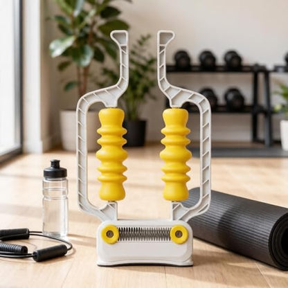 Roller Massager Adjustable Relax Non-Slip Tool with Spring Base - color: White