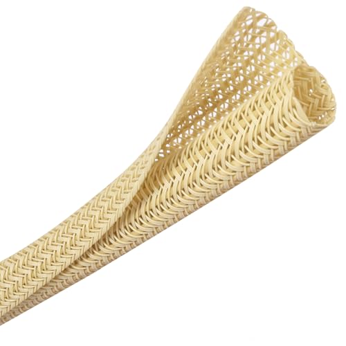 Cable Management Sleeve, Split Design, 10FT - 1/2 Inch, Beige - color: Beige, size: 1/2"-10ft