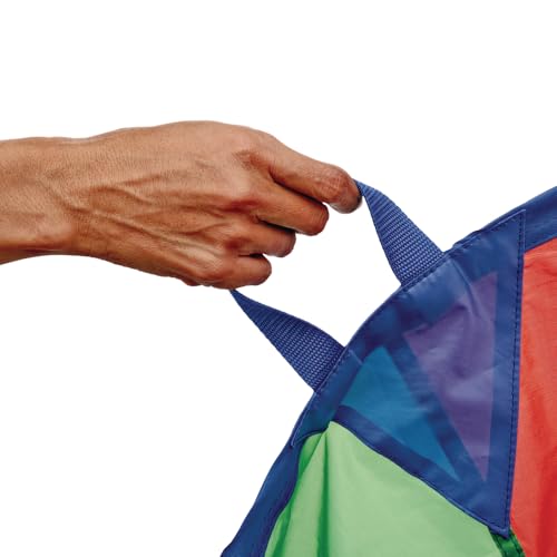 Excellerations Brawny Tough 20-Foot Rainbow Play Parachute for Kids with 16 Handles, Kids Toy (Item # P20) - size: 20' Diameter
