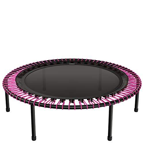 bellicon Mini Trampoline | Bungee Suspension up to 330 lbs | Indoor Fitness Rebounder for Adults | Screw-in Legs - color: Pink, size: 39"
