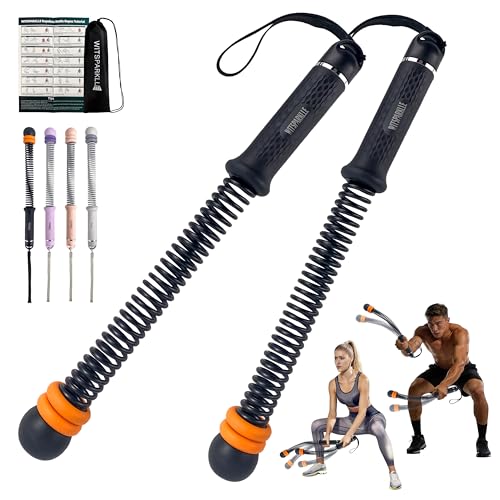 Portable Adjustable Ropeless Battle Ropes with Black - color: Black