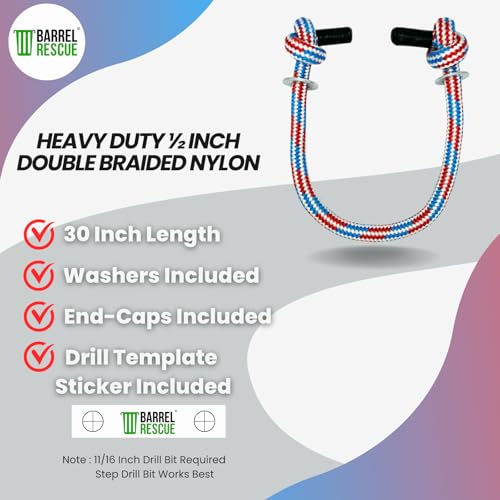 Heavy Duty Premium All-Purpose Rope Handle (1, Red/White/Blue) - color: Red/White/Blue