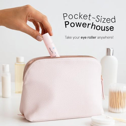 grace & stella Under Eye Brightener with Rose Quartz Rollerball - color: Moisturizing Eye Serum with Rose Quartz Ball