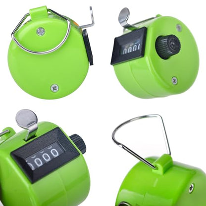 GOGO Handheld Tally Counter Plastic 4 Digit Palm Clicker - color: Red