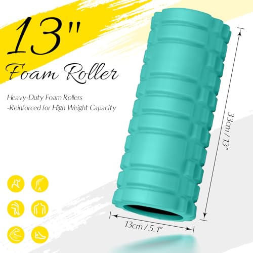 Foam Roller for Deep Tissue Massager High Density Massage Roller - color: Aqua