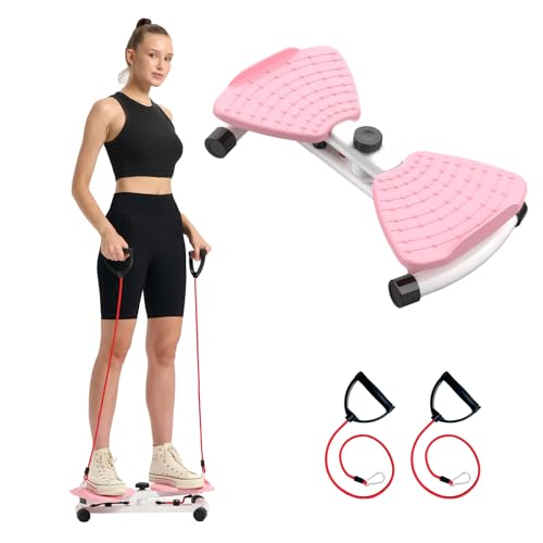 HOTWAVE Waist Twister Board,Home Exercise Equipment for Men & Women - color: Pink
