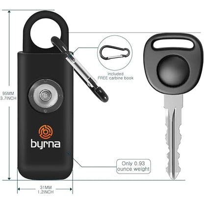 Byrna Banshee Personal Safety Alarm - 130db Loud Military Grade Self Defense Emergency Keychain Siren Device with LED Strobe Alert Light for Women, Men, Children, Elderly, Hikers and Runners (Pink) - color: Pink