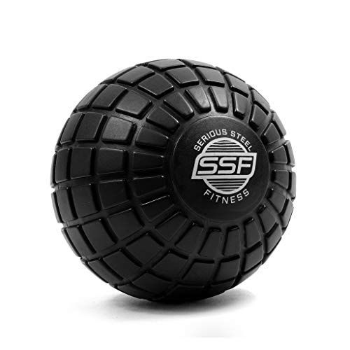 SERIOUS STEEL FITNESS 5" Foam Massage Ball - Deep Tissue Muscle Knot Release Tool - Back, Legs, Shoulders, and More (5" Inch Black Massage Ball) - color: 5" Black Massage Ball