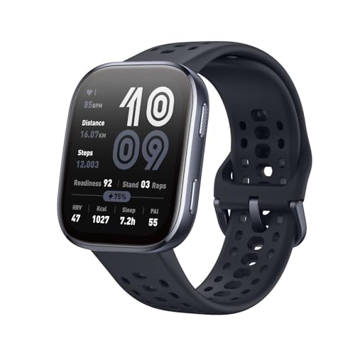 Amazfit Bip 6 Smart Watch, 1.97" AMOLED Display, GPS, iOS/Android - color: Black, style: Bip 6