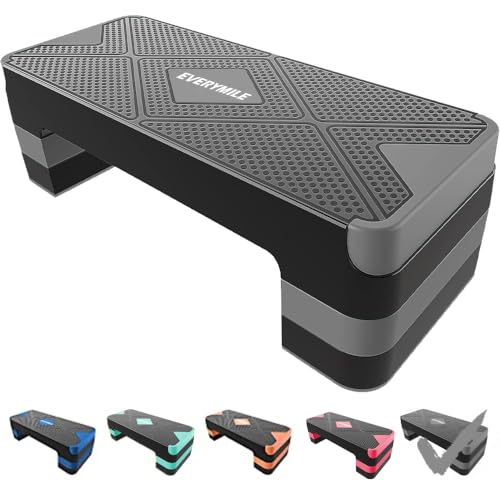 Aerobic Exercise Step, Adjustable Workout Step Platform - color: Grey