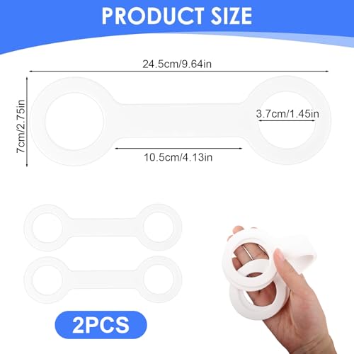 2 Pack Water Bottle Accessories Carrier Grip, Non-Slip Silicone Handle Strap Makes Any Bottle Handheld, Soft Band Holder for Gym During Workouts (White 2pcs) - color: White 2pcs
