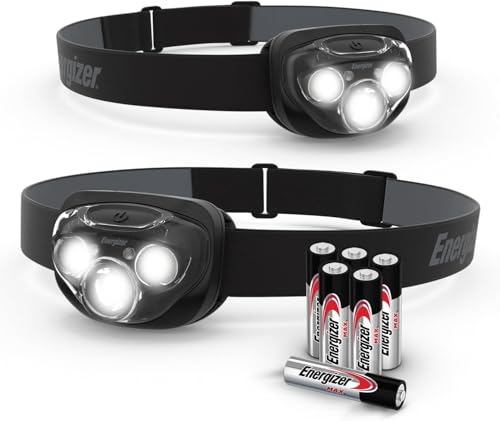 Energizer LED Headlamp PRO (2-Pack), IPX4 Water Resistant Head Light - color: Black, size: 2-Pack