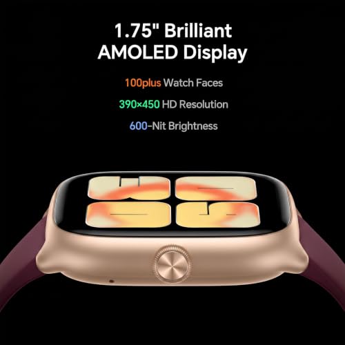 Smart Watches for Women Men[3 Bands], 1.75" HD AMOLED Fitness Tracker Watch - color: Purple