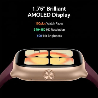 Smart Watches for Women Men[3 Bands], 1.75" HD AMOLED Fitness Tracker Watch - color: Purple