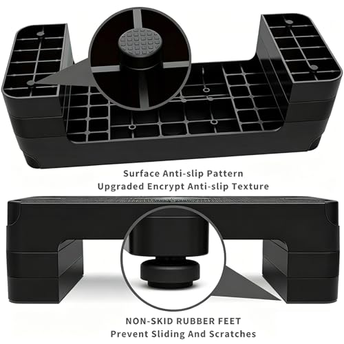 Aerobic Step Platform, Non Slip Adjustable Height Step Trainer - color: Black