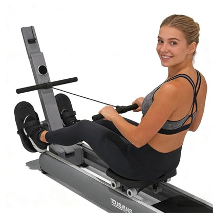 TOUSAINS Magnetic Rowing Machine ENT-R120,32 Resistance Levels, Smooth and Quiet Indoor Rowing Machine for Full-Body Workout, Adjustable Foot Pedals, Foldable Design for Easy Storage