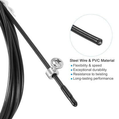 PATIKIL Speed Jump Rope Replacement Cable, Skipping Rope Steel Wire Replace for High Speed Jump Ropes - color: Black, Red, White