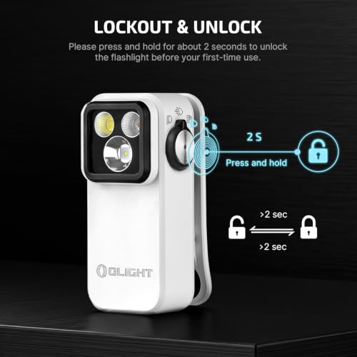 OLIGHT Oclip Pro Rechargeable EDC Clip-on Flashlight, White - color: White