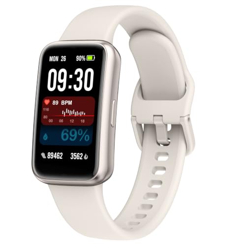 Fitness Tracker,Smart Watch with 24/7 Heart Rate Blood Oxygen Sleep Monitor,1.47" HD Touchsreen with Step & Calorie Counter 100+ Sport Modes Health Activity Trackers for Men and Women (White) - color: White