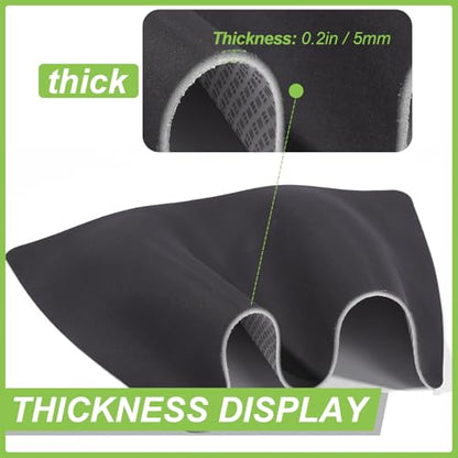 Non Slip Under Desk Elliptical Mat, 23.6" L x 17" W Exercise Mat