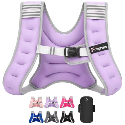 Weighted Vest for Women Men - 8lb/10lb/12lb/16lb/20lb Weight Vest - color: Purple, size: 10 lb