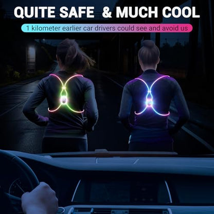 Running Lights For Runners, Reflective Running Vest, Light Up Running Vest