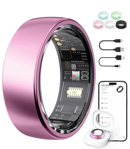AI Smart Ring for Women Men, Health Ring with AI Health Analysis - color: Lavender Pink, size: 8#