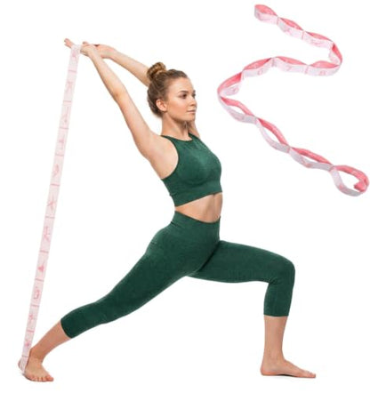 12 Multi Loop Stretch Band, Resistance Bands for Kids – Yoga, Pilates, Ballet, and Physical Therapy Stretch Strap for Flexibility and Exercise – Stretching Equipment for Dance and Fitness