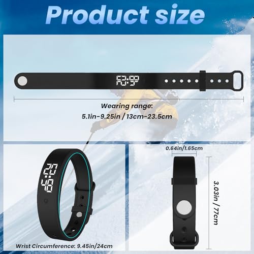 Vibrating Alarm Wristband Effective Alarm Clocks for Deep Sleepers Heavy Sleeps Wrist Silent Vibration Watch Extremely Wake up Clock Wearable Band that Won't Wake Partner for Deaf Sleeper