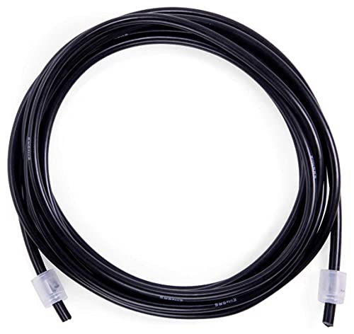 Elite Jumps, PVC Jump Rope Replacement Cord, 10' Rope with Snap-Lock Cord Ends - 4mm/5mm/6mm PVC Cord - color: Black, size: 5mm