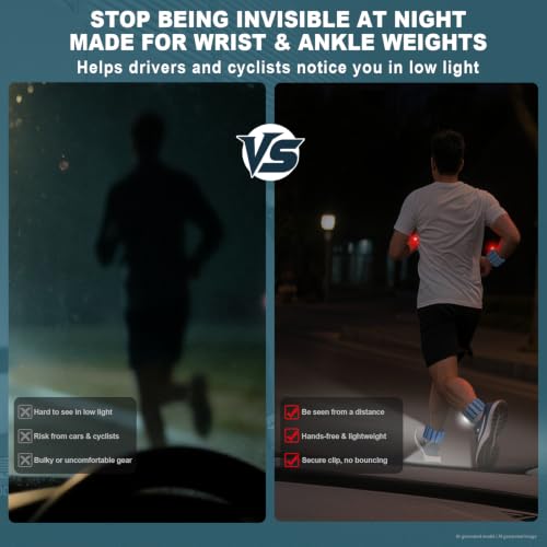 Rechargeable Clip on Running Lights for Runners: LED Safety Flashlight