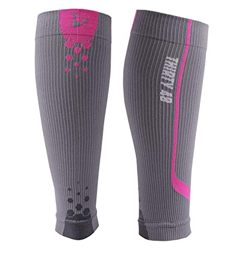 Graduated Compression Sleeves by Thirty48 Cp Series, Calf/Shin Splint Guard Sock; 1 Pair; Maximize Faster Recovery by Increasing Oxygen to Muscles; Great for Running, Cycling, Walking, Basketball, Football Soccer, Cross Fit, Travel; Money Back Guarantee G