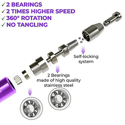 PrimaFIT Pro Speed Jump Rope for Adults, Weighted Skipping Rope for Boxing - color: Purple