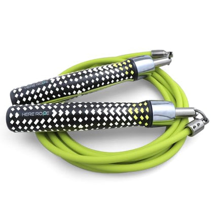 HEREROPE 1/4LB Weighted Jump Rope for Speed, Cardio, Boxing & Workout, Skipping Rope with Ball-bearing, Comfortable & Ergonomic Grip, Tangle Free Cable, Jump Ropes for Men Women Fitness - size: S - 8'0"(User Height 4'9" - 5'4")