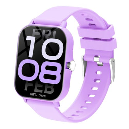 Smartwatch for Men Women - Bluetooth Call, Fitness Tracker, Camera Control & Sleep Monitor, 1.83" Touch Screen, Waterproof - for Android & iPhone (Purple) - color: Purple