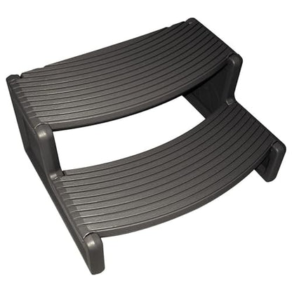 Confer Plastics Resin Multi Purpose Outdoor Non Slip Portable Spa and Hot Tub Handi-Step Deck Patio Steps Accessories, Charcoal Grey - color: Charcoal Grey