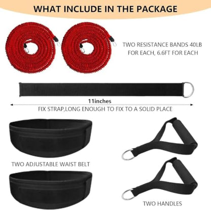 Speed and Agility Training Equipment, 80lb Exercise Bands