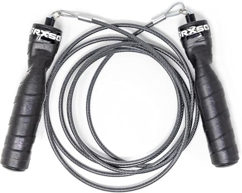 Rx Smart Gear Jump Rope - Black Ops Ergonomic Handles with Trans Black Cable Buff 3.4 | Jump Smart Weighted Speed Rope for Sports & Fitness, MMA, HIIT, Cardio Workout - size: Medium