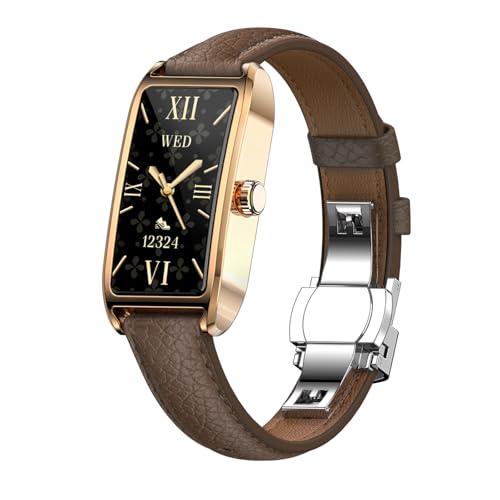 Fitness Trackers for Women Dainty Smart Watch Fitness Watch with Multiple Sport Modes Sleep Monitoring Heart Rate Monitor Step Counter Female Health for Android iOS - color: gold-brown