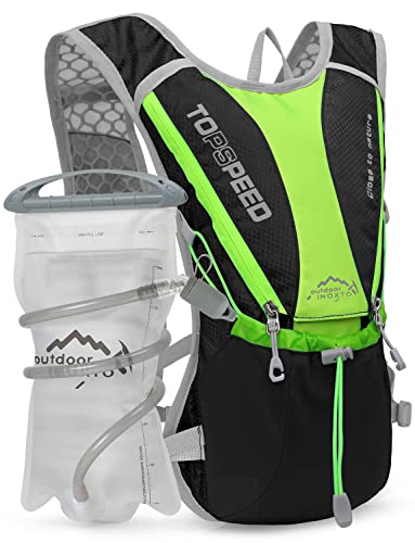 Hydration Pack Backpack, IX INOXTO Running Hydration Vest with 1.5L ( 50 oz) Water Bladder for Men Women, Lightweight Water Backpack for Hiking Cycling Climbing Camping