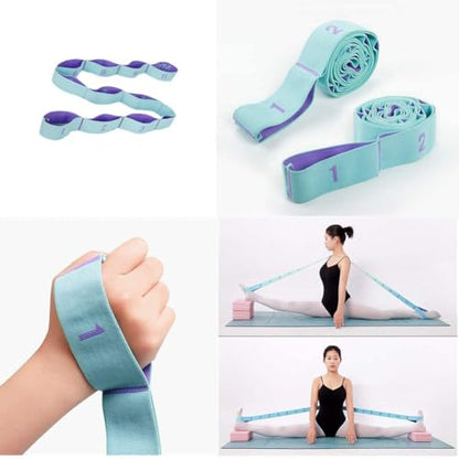 Stretch Straps, Yoga Elastic Stretching Strap with Adjustable 11 Loops