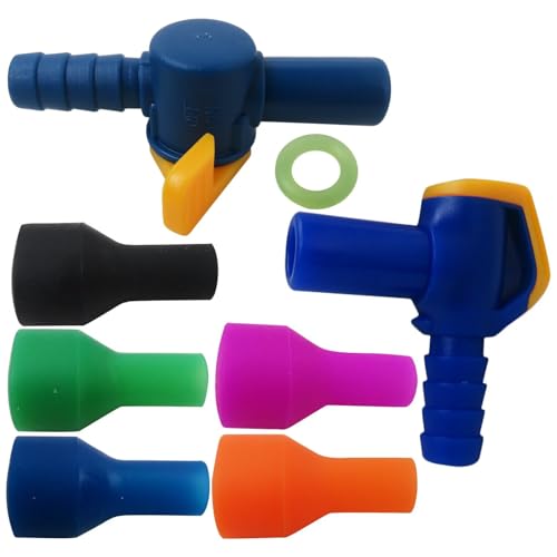 Premium 8Pcs Bite Valves Replacement Mouthpieces Set Compatible for Most Backpack Water Reservoir, On/Off Valves Design for Hiking, Biking, Camping, or Any Outdoor Excursion